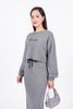 BAT93295 - Áo bộ thể thao vải len dáng croptop cổ trong ngực áo thêu hoạ tiết cao cấp kèm áo dây đen cotton - PANTIO