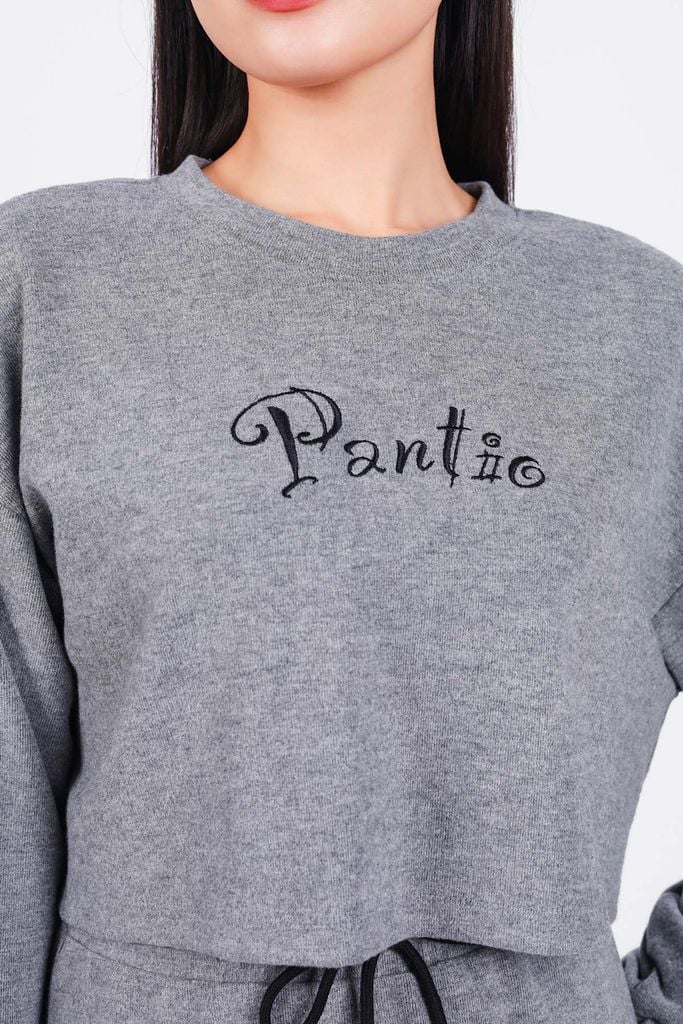 BJD93295 - Chân váy bộ thể thao vải len dáng dài cạp chun co giãn phối dây thắt nơ tạo kiểu - PANTIO