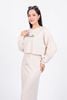 BAT93295 - Áo bộ thể thao vải len dáng croptop cổ trong ngực áo thêu hoạ tiết cao cấp kèm áo dây đen cotton - PANTIO