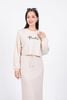 BAT93295 - Áo bộ thể thao vải len dáng croptop cổ trong ngực áo thêu hoạ tiết cao cấp kèm áo dây đen cotton - PANTIO