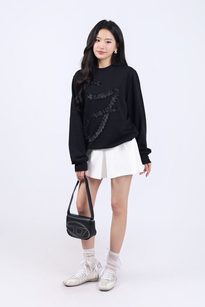 FQN9382 - Quần short dáng A, túi cơi giả đính cúc, khóa thân sau, cạp liền, ly súp to thân trước giả váy - JAN.