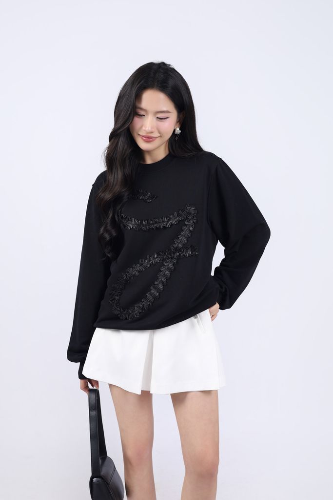 FQN9382 - Quần short dáng A, túi cơi giả đính cúc, khóa thân sau, cạp liền, ly súp to thân trước giả váy - JAN.