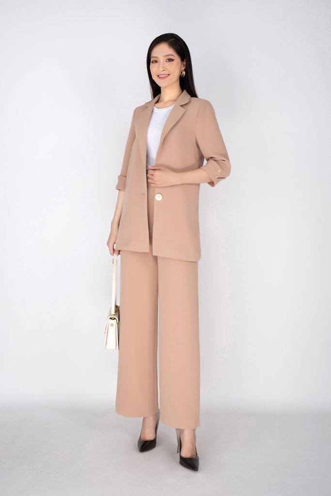 BAV12577 - Áo vest nữ chất liệu vải phi cát dáng suông tay lỡ - PANTIO