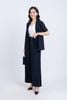 BAV33096 - Áo Vest công sở vải tuyp xy dáng suông cổ hai ve tay cộc sau lưng xẻ tà tạo kiểu - PANTIO