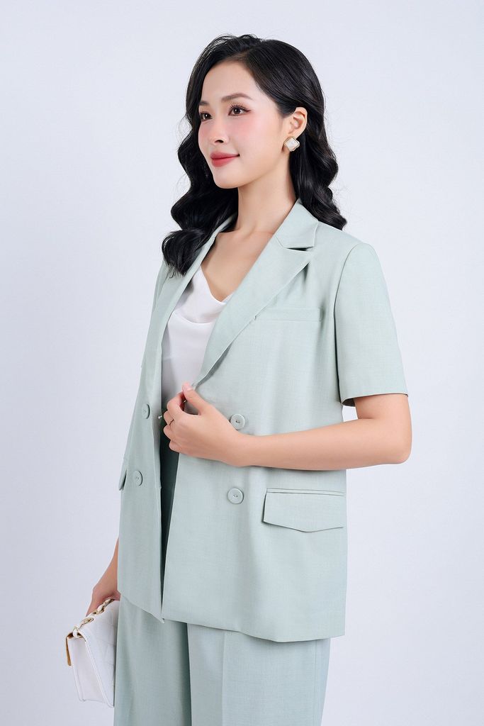 BQD33096 - Quần công sở vải tuyp xy dáng suông dài ống rộng khoá thân trước - PANTIO