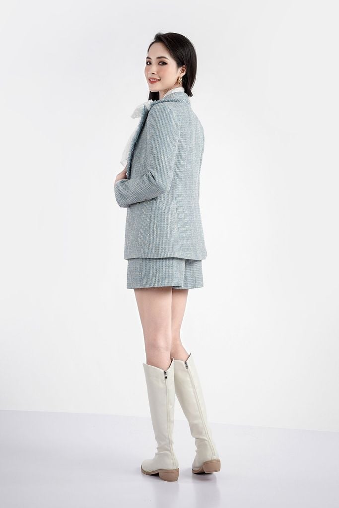 Áo vest nữ chất liệu dạ viền tua rua BAV72503 - PANTIO