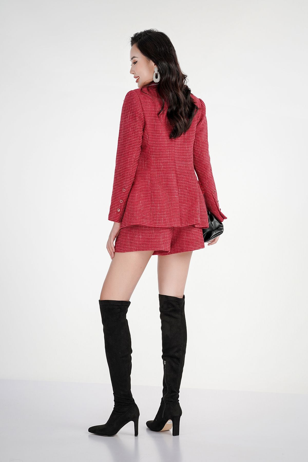 Áo vest nữ chất liệu dạ viền tua rua BAV72503 - PANTIO