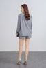 BAV73179 - Áo khoác vest công sở vải thô dáng suông cổ hai ve thân áo đính nắp túi ốp - PANTIO