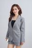 BAV73179 - Áo khoác vest công sở vải thô dáng suông cổ hai ve thân áo đính nắp túi ốp - PANTIO