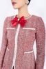 BAV92756 - Áo vest nữ công sở vải dạ dáng ôm cổ tròn thân viền dây ren tạo kiểu cài khóa kim loại - PANTIO