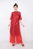 BDQ50085 - Quần áo dài vải lụa dáng đứng ống rộng khóa thân trước thân sau có chun co dãn