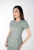 BKM12586 - Áo công sở vải thô dáng peplum khóa trang trí - PANTIO