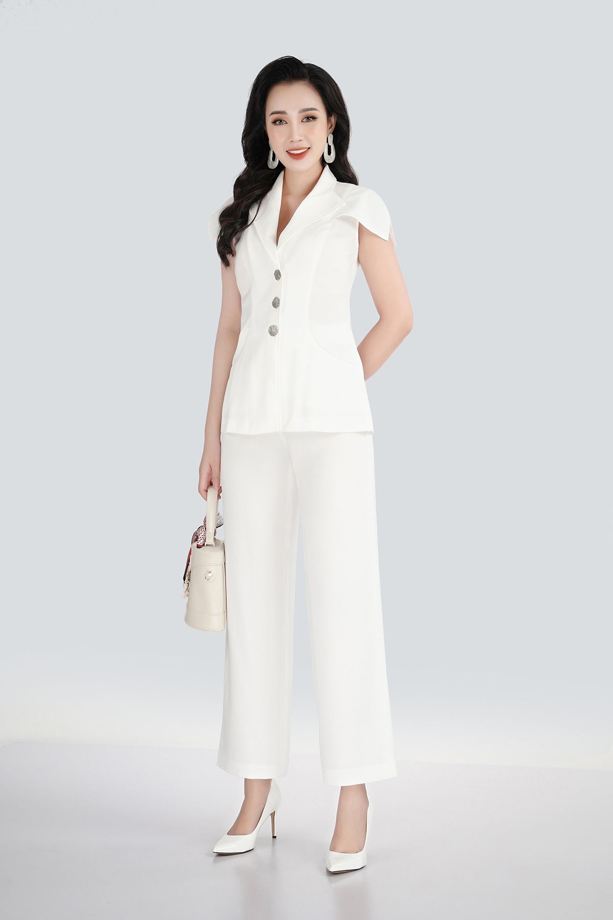 Quần dài chất liệu thô ống suông BQD52442 - PANTIO