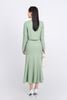 BKM93208 - tylekeo8888 công sở vải dạ dáng lửng cổ tròn tay bồng nhẹ cài khuy đá thân trước - tỷ lệ kèo 8899