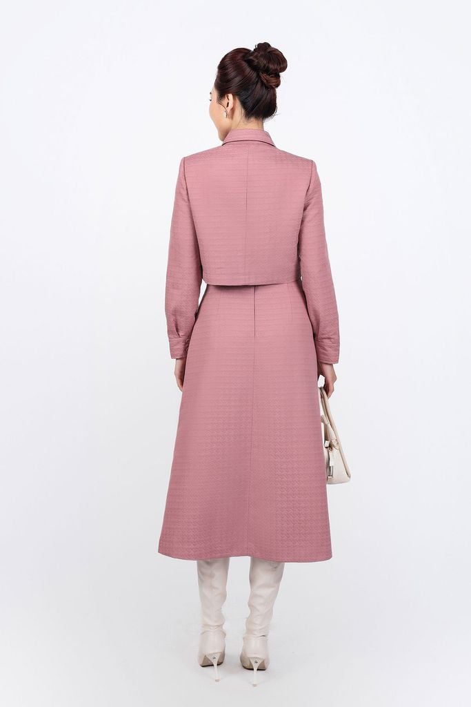 BJD93366 - Chân váy dài dáng suông vải gió cạp phối kim loại tạo kiểu - PANTIO