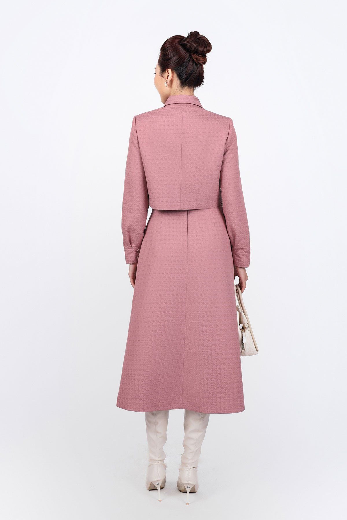 BJD93366 - Chân váy dài dáng suông vải gió cạp phối kim loại tạo kiểu - PANTIO