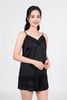 BMN3072 - Bộ mặc nhà vải lụa satin cao cấp dáng suông phối viền ren tạo kiểu - PANTIO