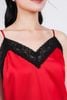 BMN3072 - Bộ mặc nhà vải lụa satin cao cấp dáng suông phối viền ren tạo kiểu - PANTIO