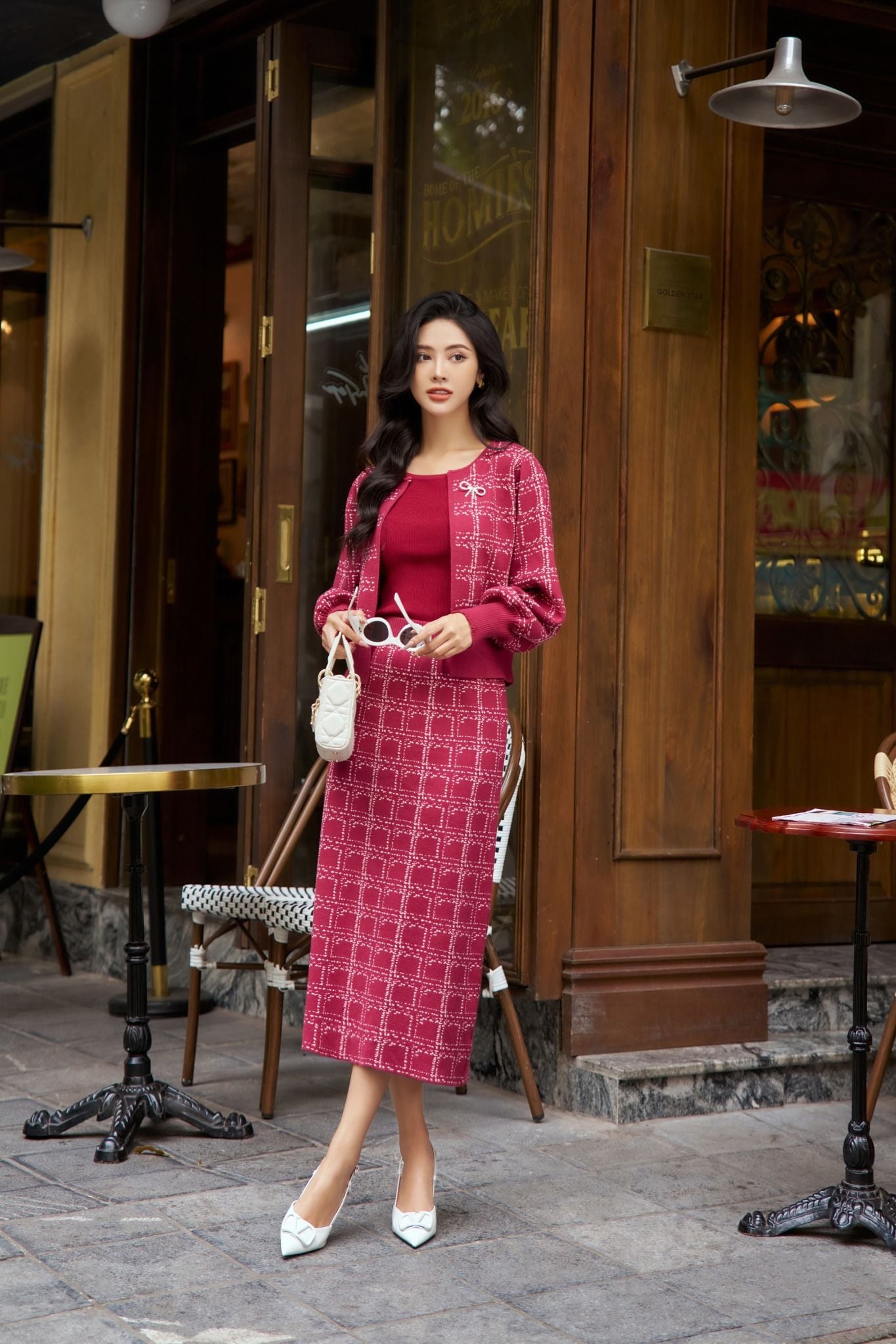 BOL376 - Áo len hai dây cao cấp dáng ôm cổ vuông - PANTIO