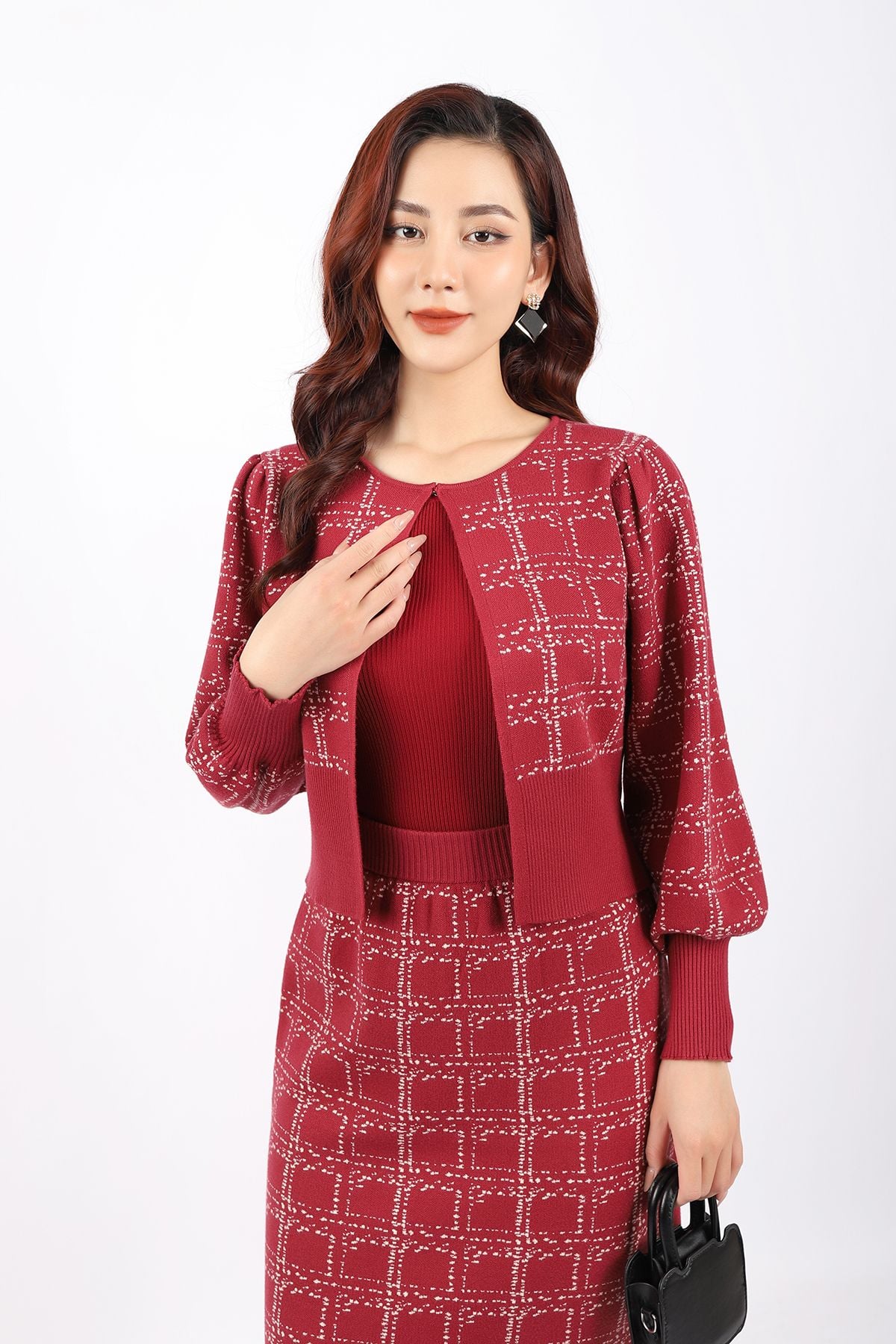 BOL376 - Áo len hai dây cao cấp dáng ôm cổ vuông - PANTIO