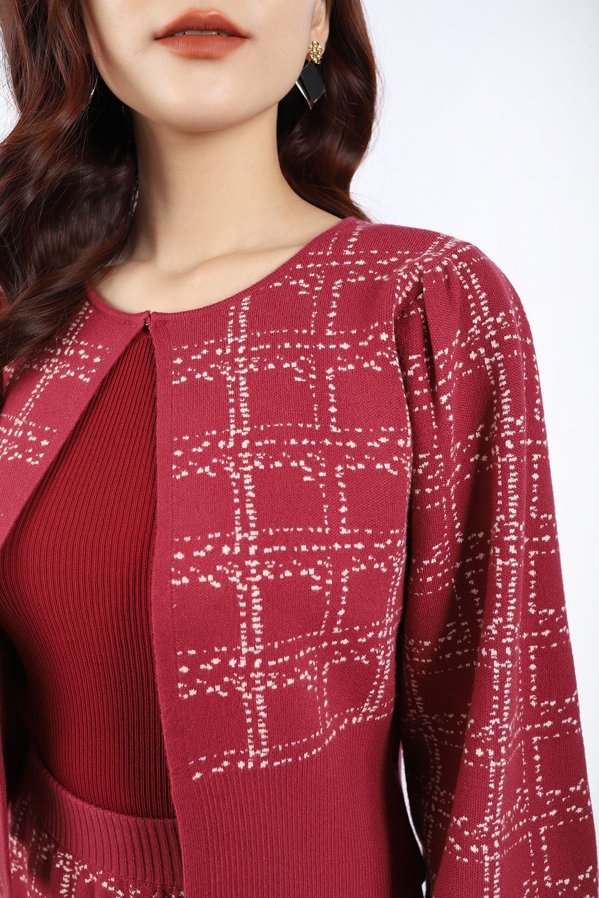 BOL376 - Áo len hai dây cao cấp dáng ôm cổ vuông - PANTIO