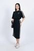 BTT1010 - Bộ thể thao vải Cotton áo tay lửng dáng suông + chân váy cạp chun dáng suông hoạ tiết kẻ sọc - PANTIO