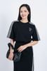 BTT1010 - Bộ thể thao vải Cotton áo tay lửng dáng suông + chân váy cạp chun dáng suông hoạ tiết kẻ sọc - PANTIO