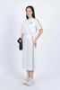 BTT1010 - Bộ thể thao vải Cotton áo tay lửng dáng suông + chân váy cạp chun dáng suông hoạ tiết kẻ sọc - PANTIO