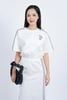 BTT1010 - Bộ thể thao vải Cotton áo tay lửng dáng suông + chân váy cạp chun dáng suông hoạ tiết kẻ sọc - PANTIO
