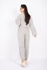 BTT9003 - Bộ thể thao vải cotton áo dáng croptop phối hình in trang trí quần bo gấp cạp chun - PANTIO