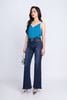 FQB168 - Quần jean cao cấp vải denim dáng loe ống vẩy gấu rút tua rua tạo kiểu - PANTIO