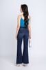 FQB168 - Quần jean cao cấp vải denim dáng loe ống vẩy gấu rút tua rua tạo kiểu - PANTIO