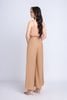 FQD51139 - Quần công sở vải thô đũi dáng suông ống rộng xẻ gấu diễu chỉ tạo kiểu - PANTIO