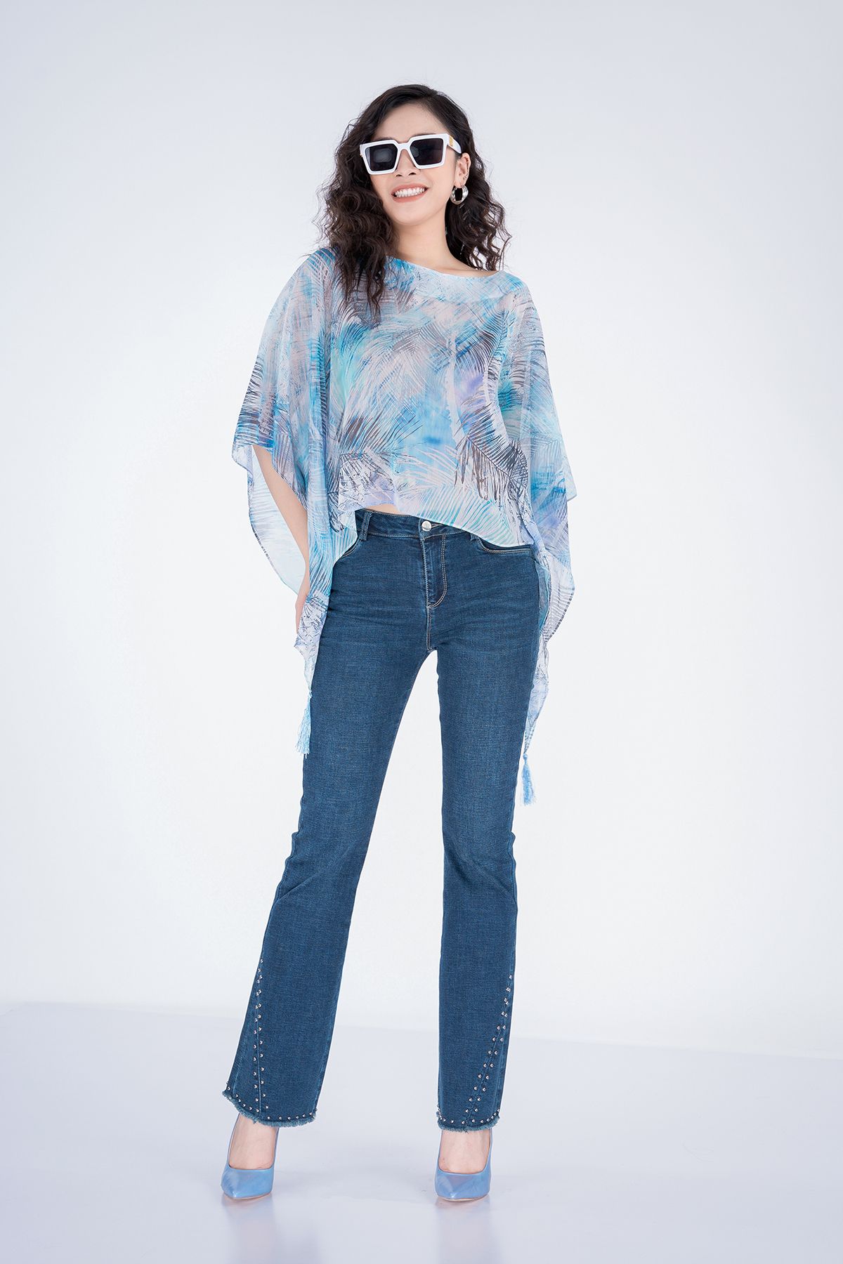 Áo sơ mi kiểu chất liệu lụa dáng suông FAI5016 - PANTIO