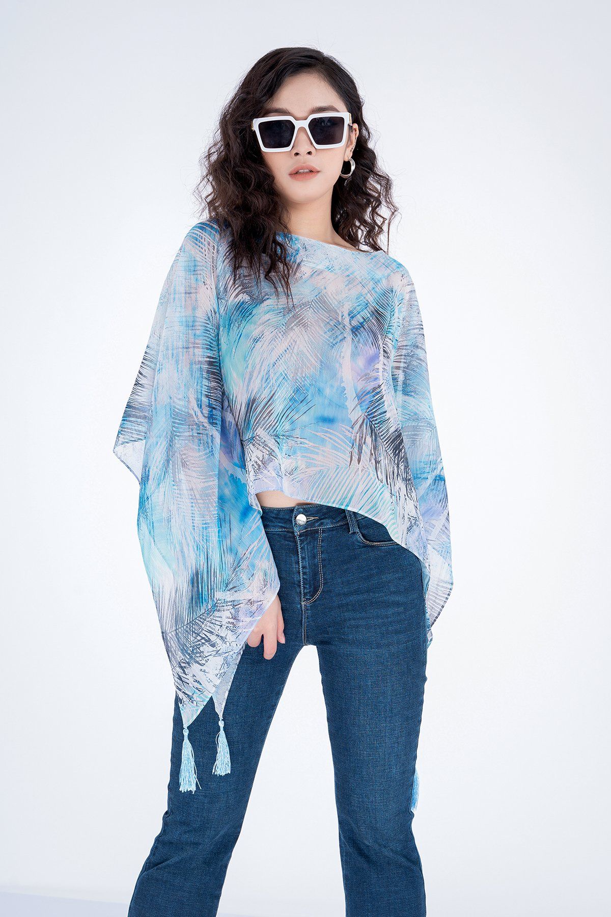 Áo sơ mi kiểu chất liệu lụa dáng suông FAI5016 - PANTIO