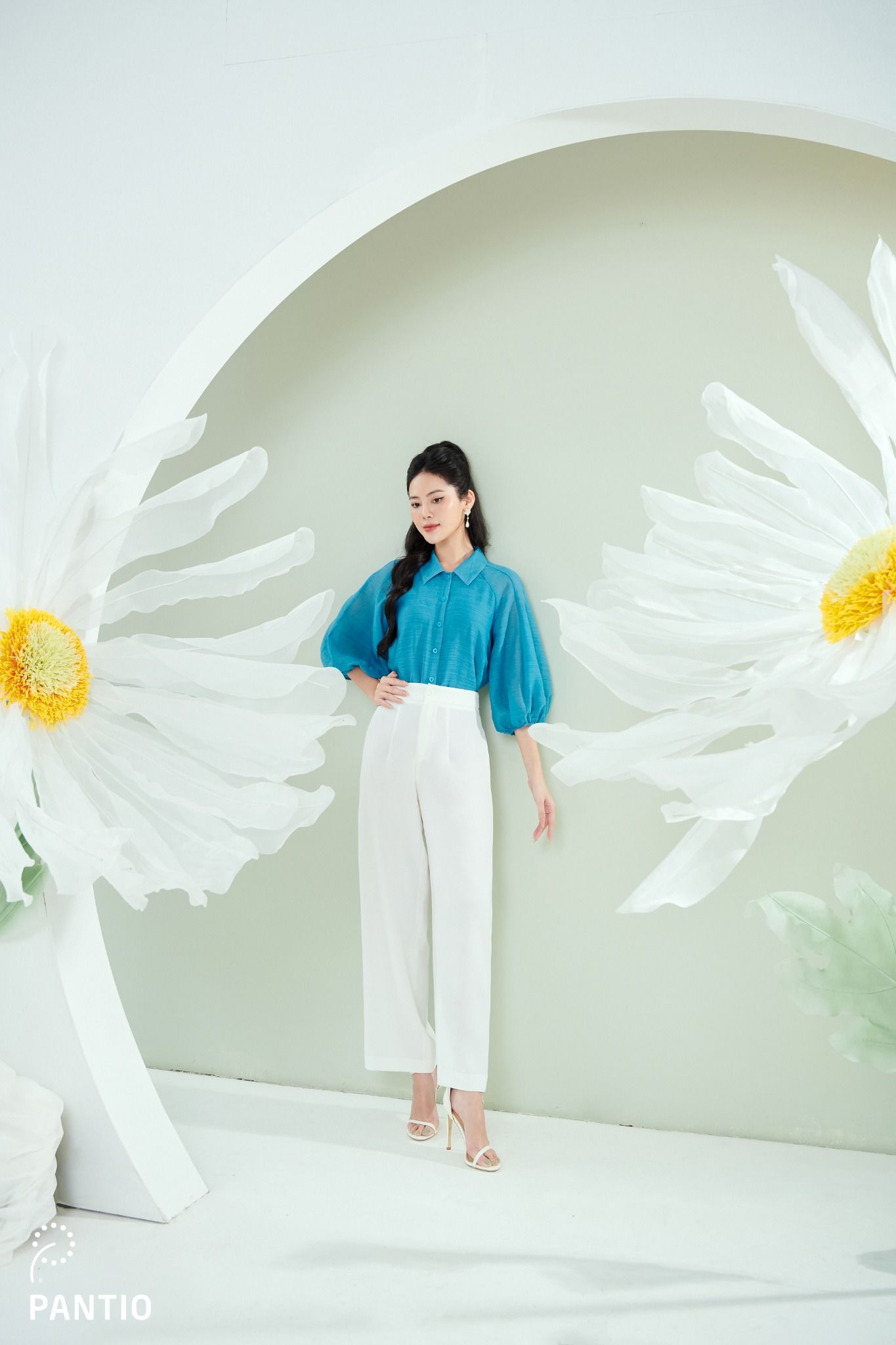 Quần dài chất liệu thô ống suông BQD52442 - PANTIO