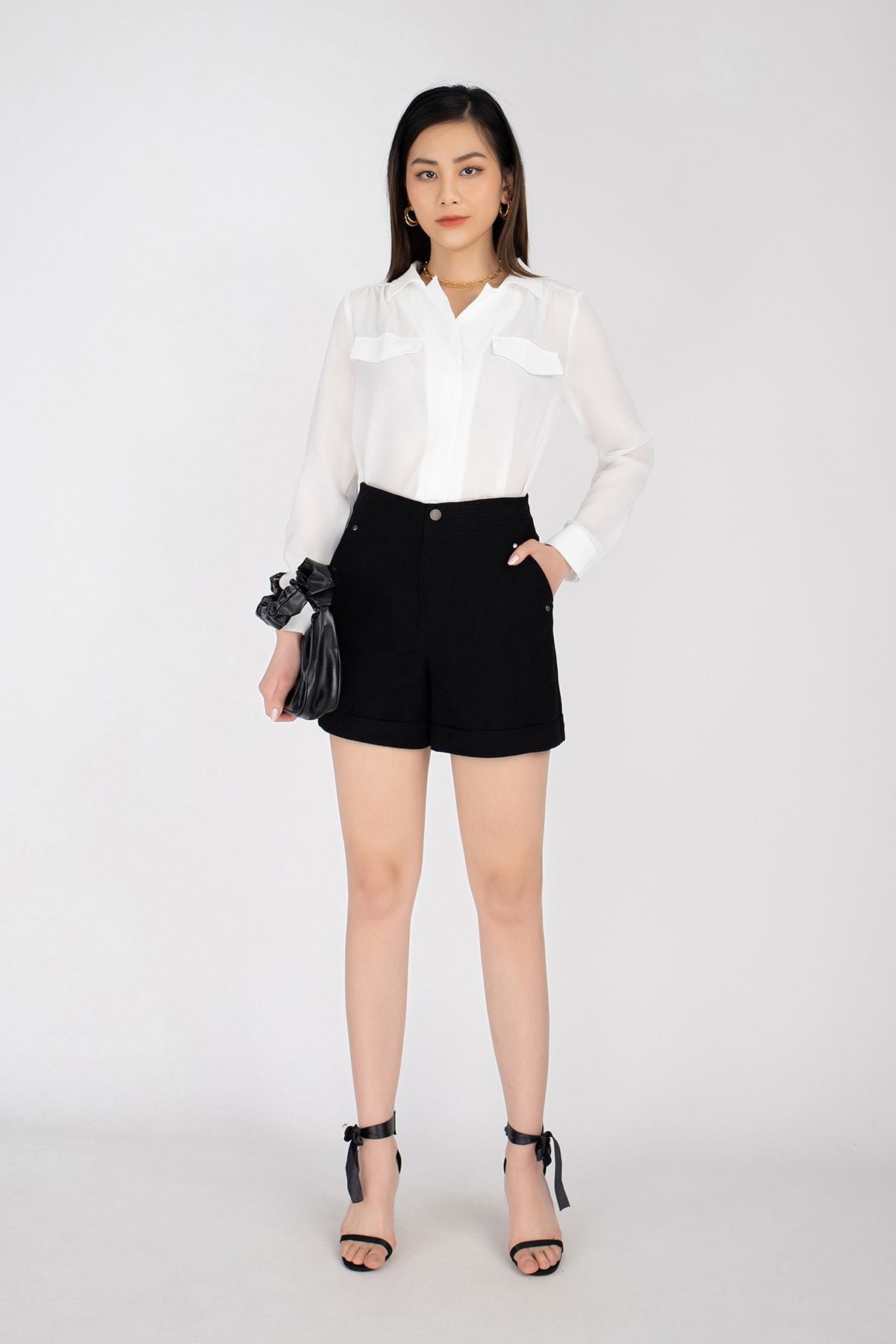 FQN7296 - Quần short chất liệu vải nhung - PANTIO