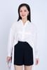 FQN5358 - Quần short dạo phố vải kaki eo đáp cạp bản to khoá thân sau - PANTIO