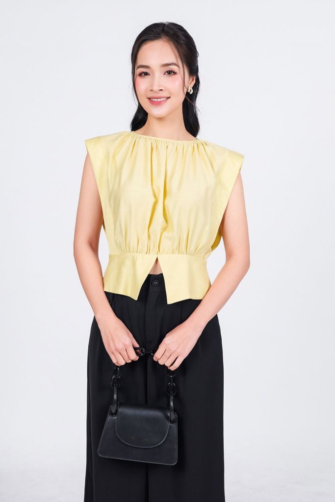 FQD51129 - Quần dài công sở vải tuypxy dáng suông ống đứng khoá thân trước - PANTIO