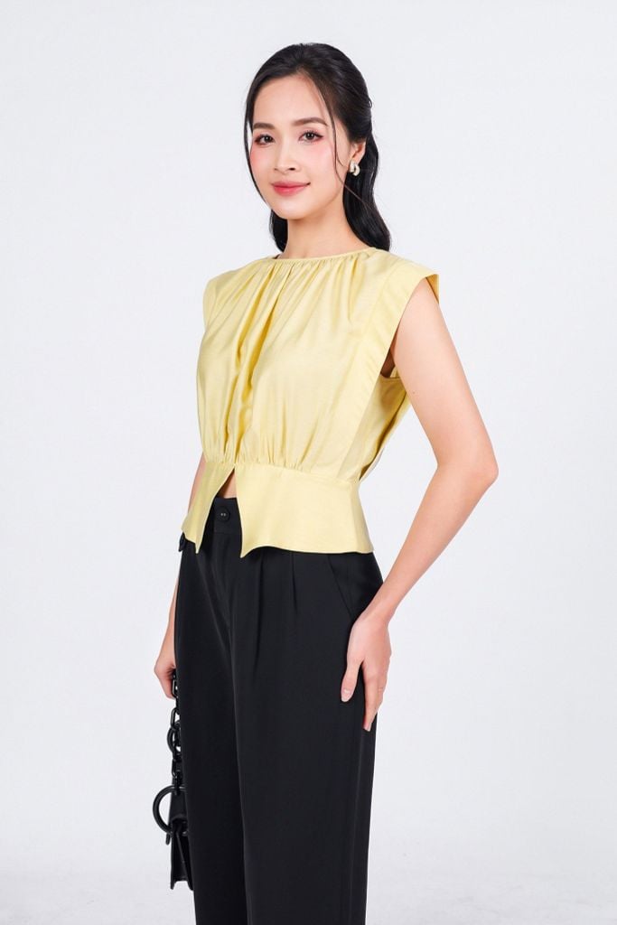 FQD51129 - Quần dài công sở vải tuypxy dáng suông ống đứng khoá thân trước - PANTIO