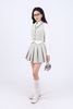 BJN93406 - Chân váy dáng xòe ngắn, cạp rời, xếp ly to, khóa sườn - JAN.