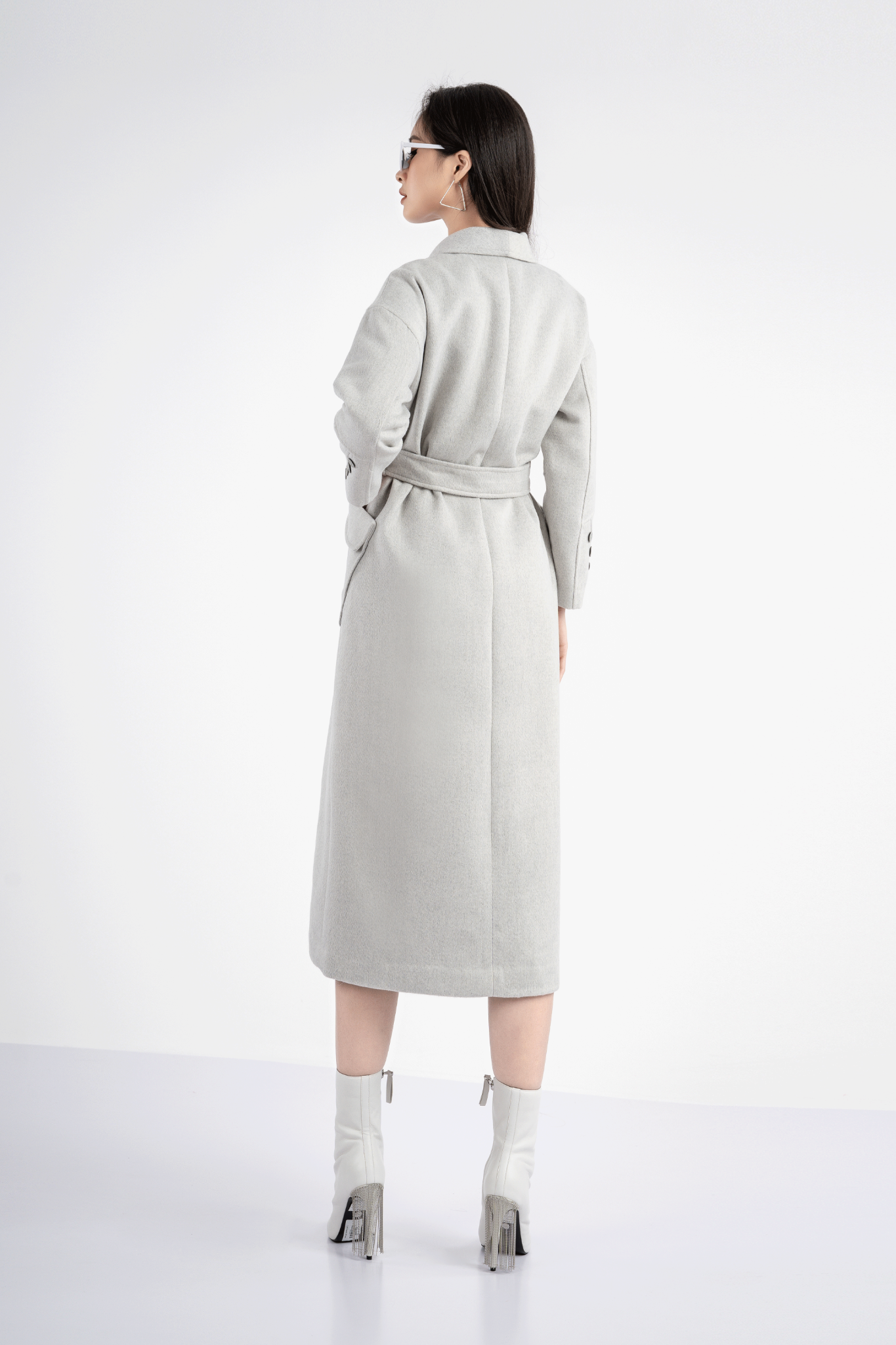 Áo măng to túi ốp to chất liêu dạ dáng dài FAM9484 - PANTIO