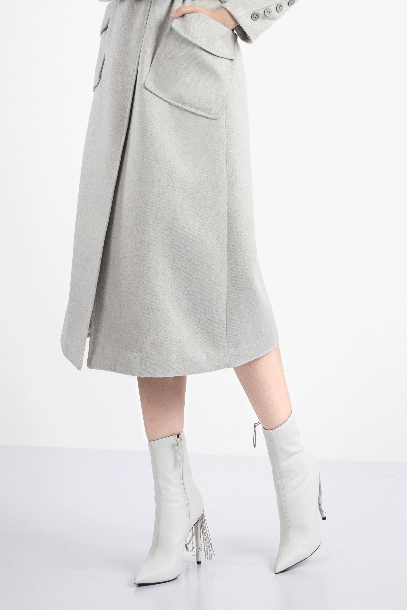 Áo măng to túi ốp to chất liêu dạ dáng dài FAM9484 - PANTIO