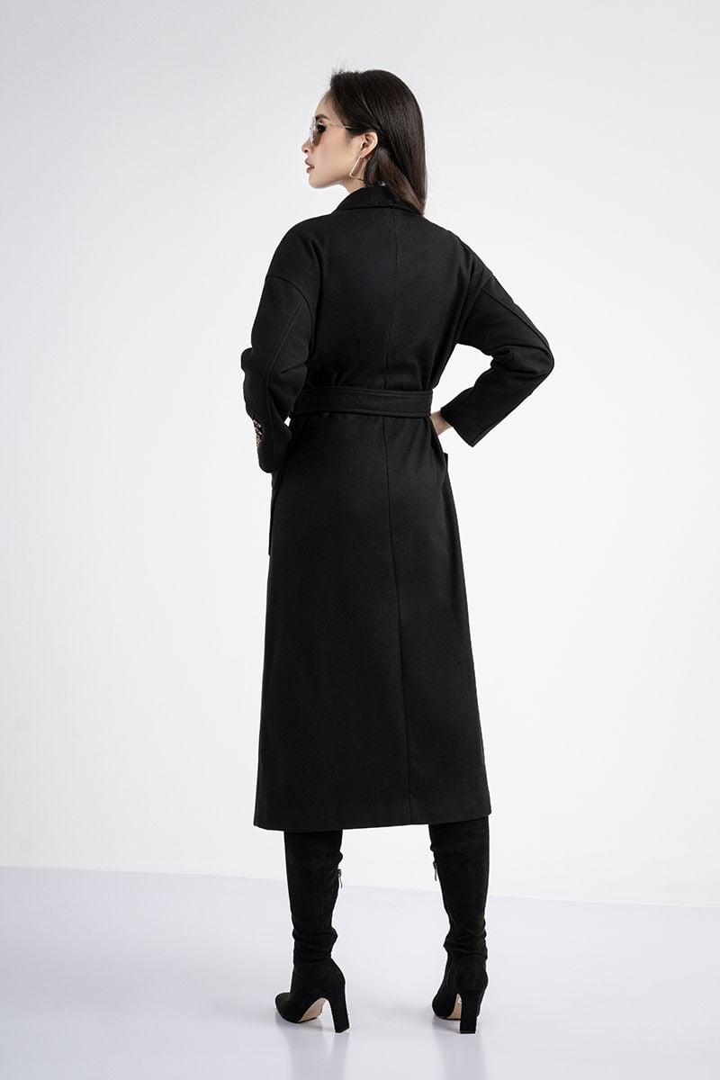 Áo măng to túi ốp to chất liêu dạ dáng dài FAM9484 - PANTIO