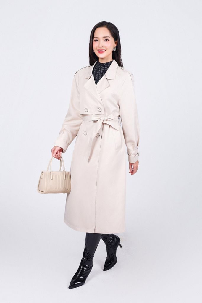 FAT9437 - Áo thun cao cấp vải lưới co giãn dáng ôm cổ cao tay lửng - PANTIO