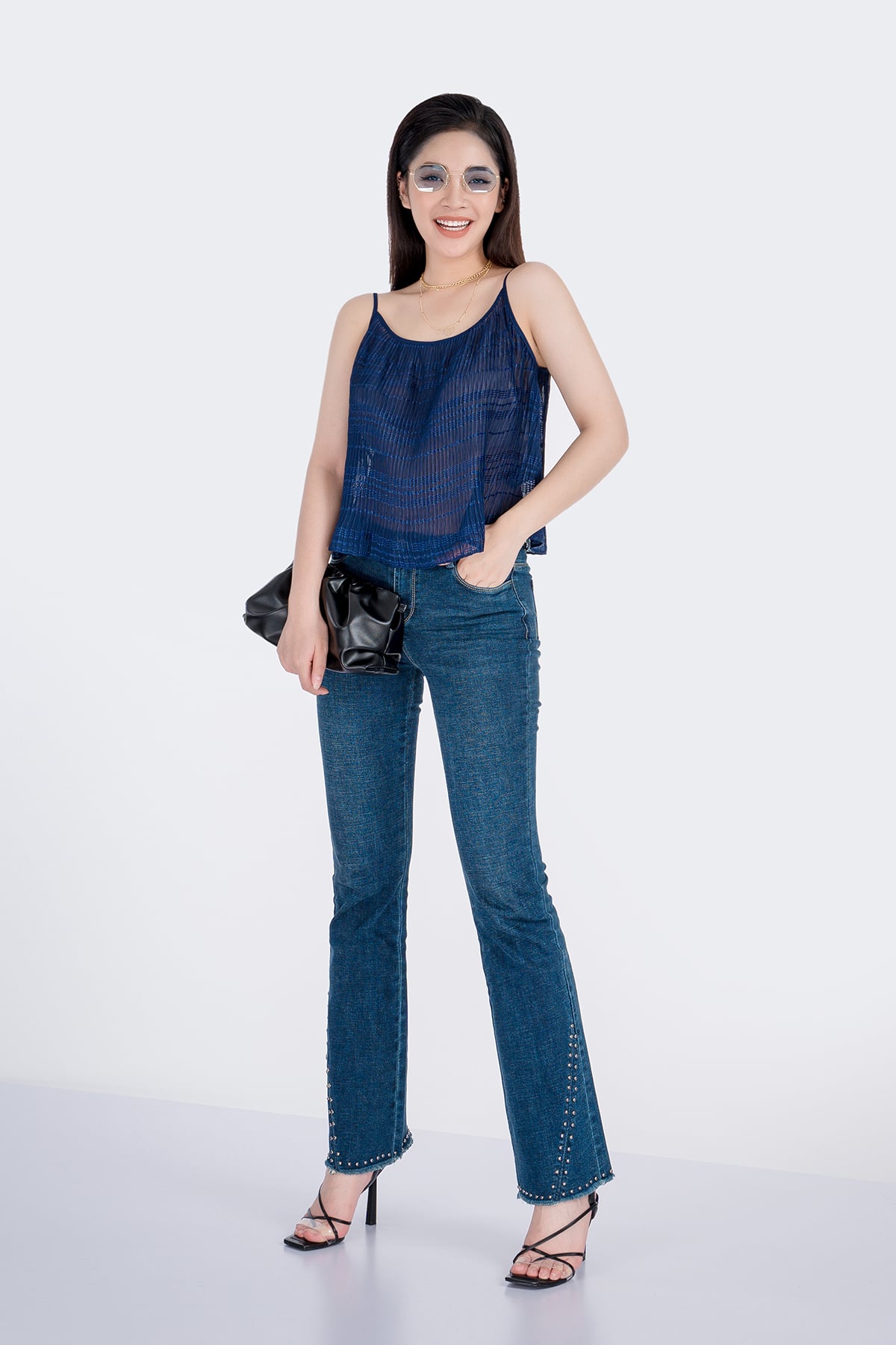 FAO5104 - Áo hai dây chất liệu chiffon - PANTIO