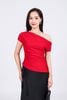 FJD91257 - Chân váy dài công sở vải lụa dày dáng suông eo phối cạp bản to đính dây nơ tạo kiểu - PANTIO