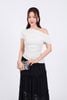 FJD51212 - Chân váy dài vải Chiffon hoa dáng suông thân váy xếp tầng tạo kiểu cạp phối chun co giãn - PANTIO
