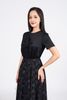 FJD11253 - Chân váy dài công sở vải cotton hoa dáng suông thân váy phối ly bung tạo xoè khóa thân sau - PANTIO