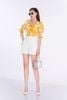 FAS33014 - Áo sơ mi chất liệu thô kate cổ chữ V - PANTIO